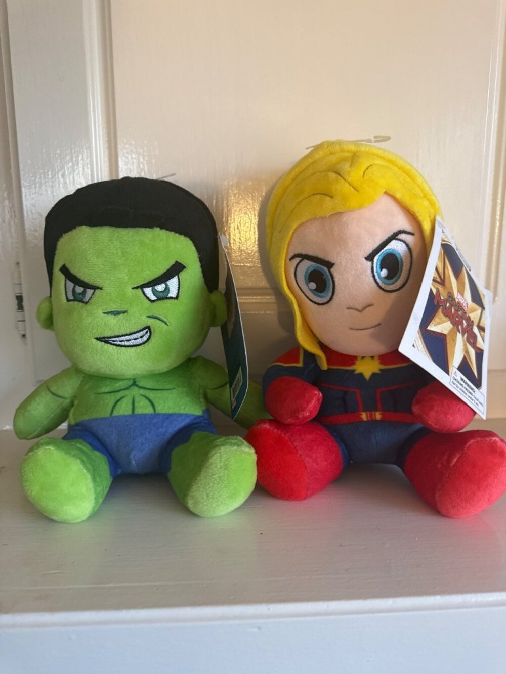 Kidrobot Marvel Phunny Plush Lot Hulk 7" Captain Marvel 8" Chibi Avenger Dolls
